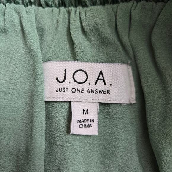 NWOT J.O.A. Smocked Ruffle Hem Skirt M Sheer Cottagecore Goblincore Feminine - Picture 7 of 11